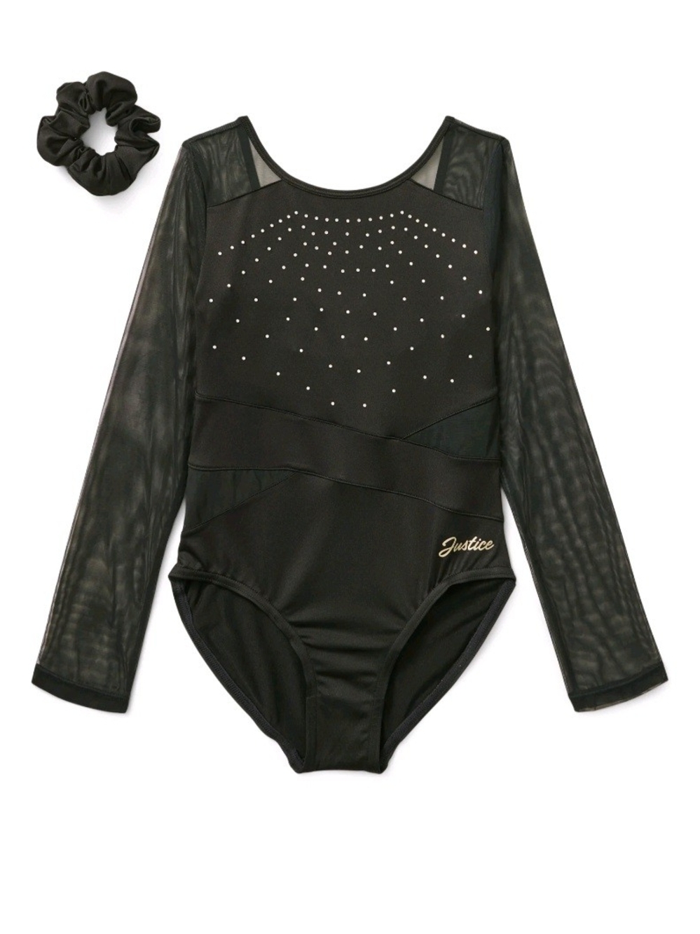 NWT Justice Long Sleeve Rhinestone Leotard Set Multisize Avail XS 5/6 & LG 12/14